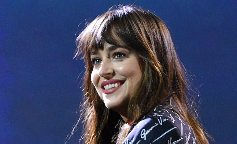 Dakota Johnson speaking at 2019 Global Citizen Festival