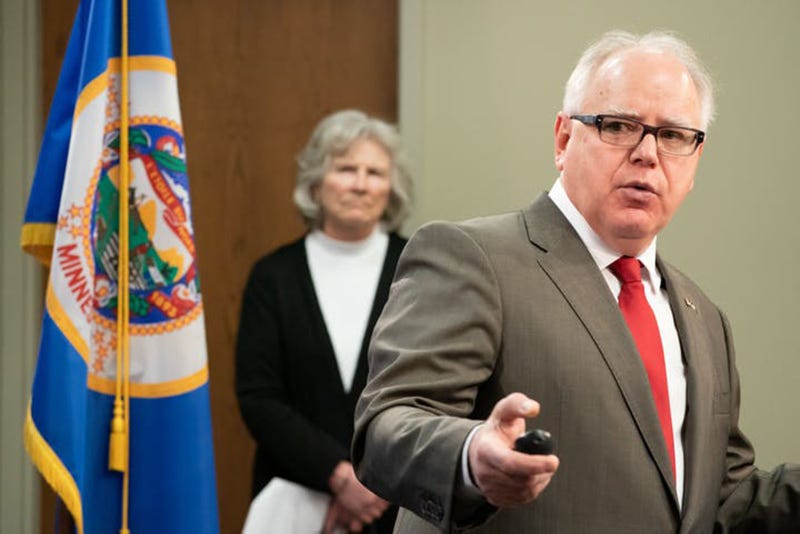Health Commissioner Jan Malcolm and Gov. Tim Walz. 