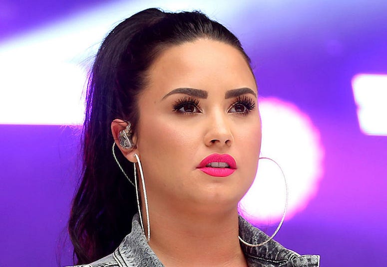 Demi Lovato during concert, 2020