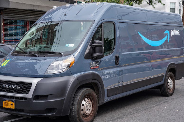 Amazon Prime delivery truck