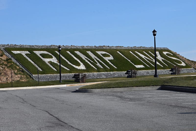 The Trump Links sign is seen at the entrance of the Trump Golf Links at Ferry Point in the Bronx borough of New York City, NY, January 12, 2021.