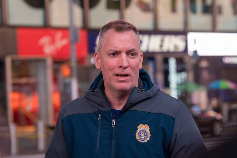 NYPD Commissioner Dermot Shea in Times Square