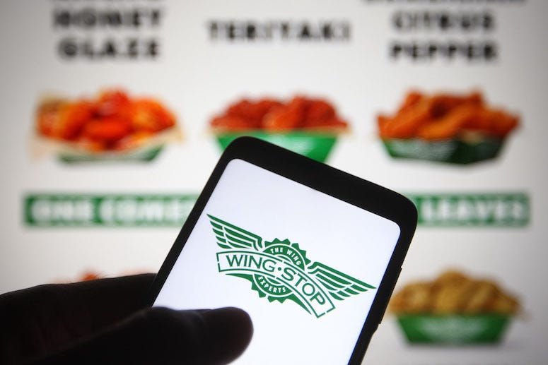 Wingstop smartphone screen