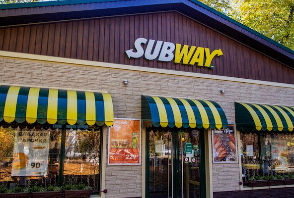 Outside of Subway restaurant