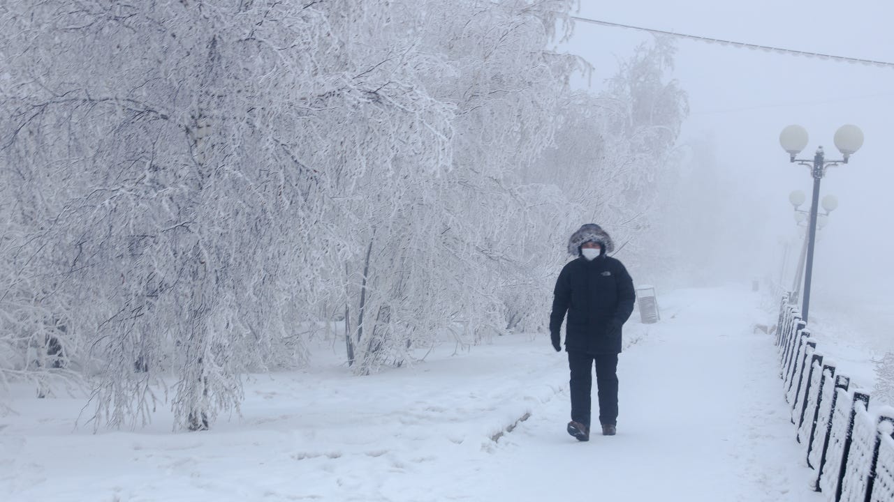 The temperature is 58 below zero in world's coldest city