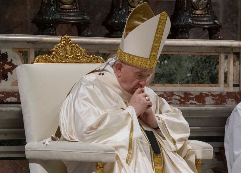 Pope Francis at Sistine Chapel in the Vatican this month