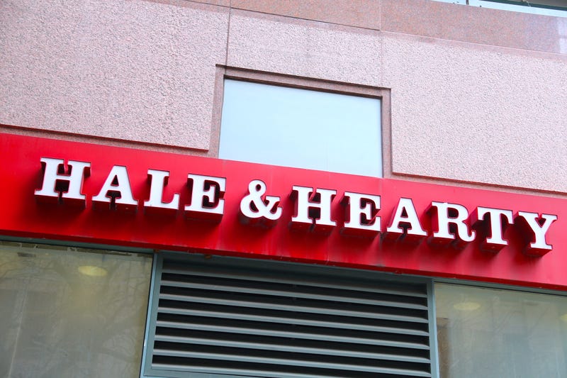 Hale and Hearty brand logo on the street in New York City, NY, USA on January 18, 2022.
