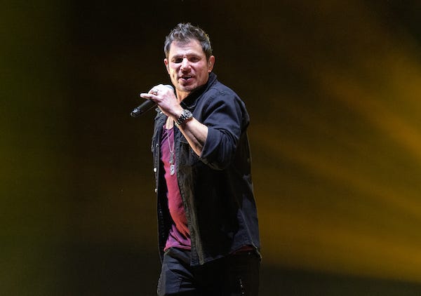 Nick Lachey of 98 Degrees performs at “Hard Rock Live at Seminole Hard Rock Hotel & Casino Hollywood” on January 22, 2022 in Hollywood, Florida