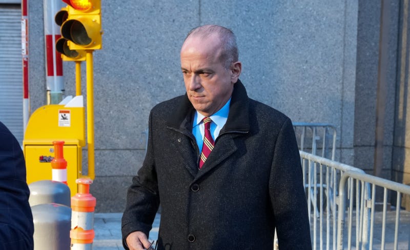 Ed Mullins departs court in February 2022
