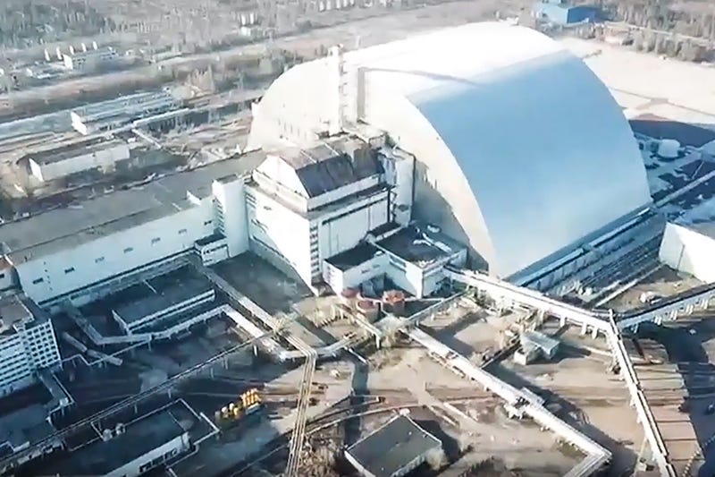 The Chernobyl nuclear facility in February