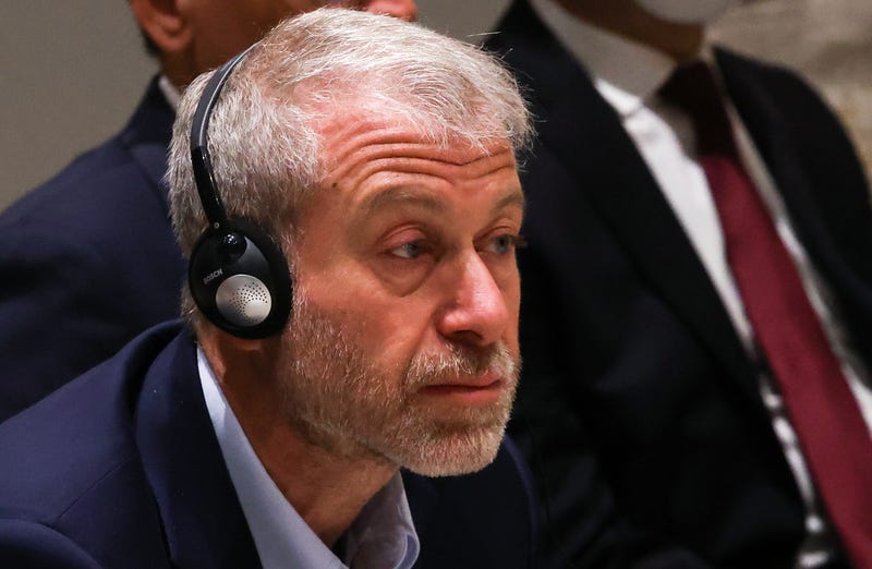 Entrepreneur Roman Abramovich attens a round of Russian-Ukrainian talks at the Dolmabahce Palace on March 29, 2022