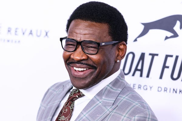 Michael Irvin arrives at the 22nd Annual Harold And Carole Pump Foundation Gala held at The Beverly Hilton Hotel on August 19, 2022 in Beverly Hills, Los Angeles, California