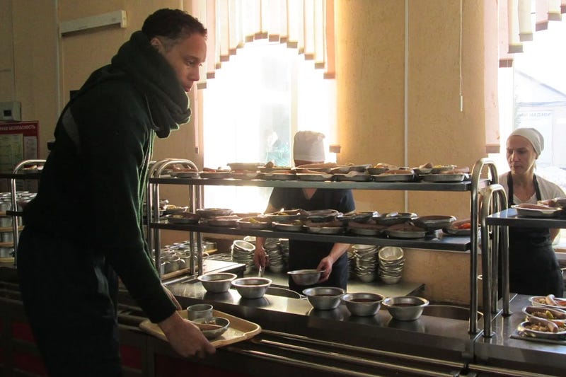 Brittney Griner is seen getting a meal at Women's Penal Colony No. 2 in an updated photo