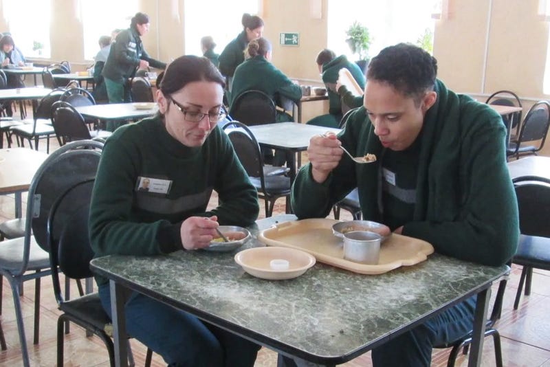 Brittney Griner has a meal at Women's Penal Colony in an undated photo