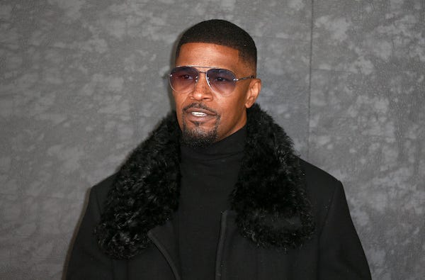 Jamie Foxx attends the European Premiere of "Creed III" at Cineworld Leicester Square in London