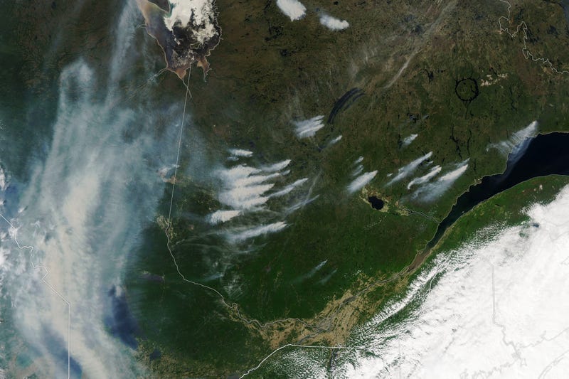 NASA, smoke, Canada, Minnesota