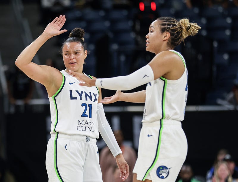 Kayka McBride (21 Minnesota Lynx) and Napheesa Collier (24 Minnesota Lynx) of the Minnesota Lynx are both heading to the WNBA All-Star Game.