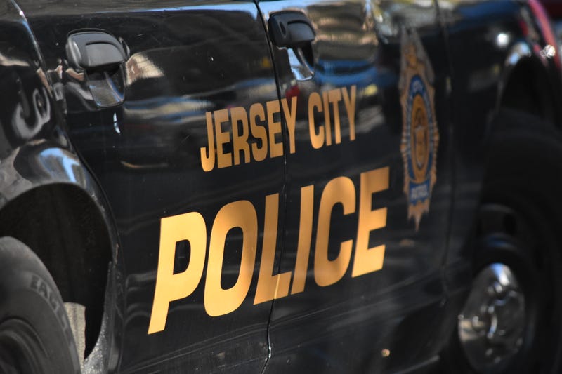 A police car at a crime scene in Jersey City, Oct. 31, 2023.
