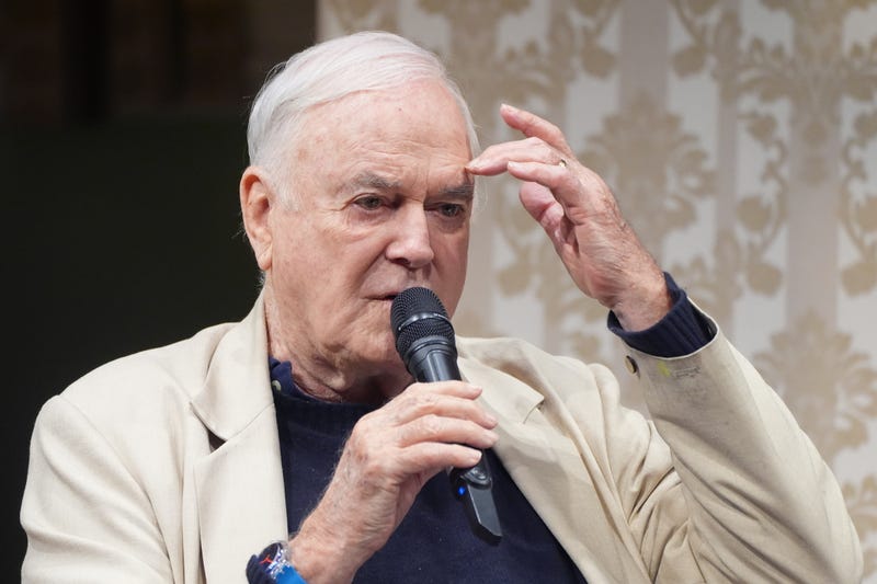 5/2/2024 - John Cleese during a Q&A session with the media ahead of the opening of Fawlty Towers The Play, which opens on Saturday, at the Apollo Theatre, central London. Picture date: Thursday May 2, 2024.