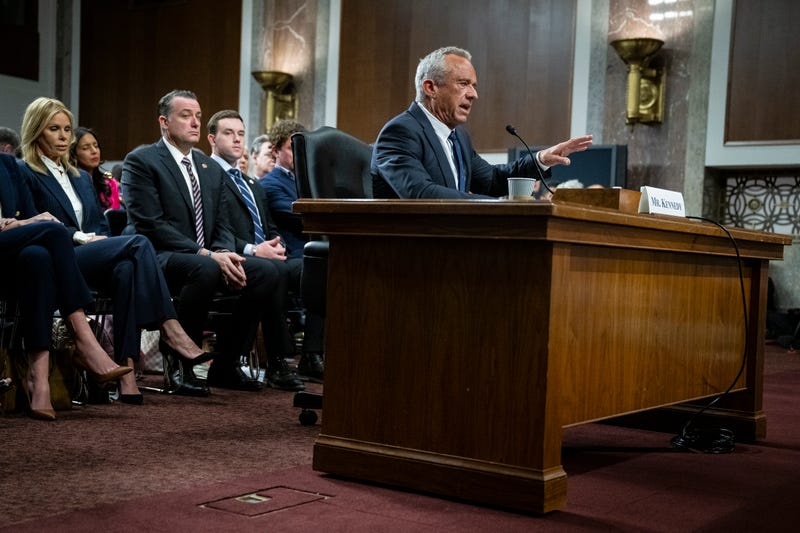 Robert F. Kennedy Jr., President Trump’s Nominee for Secretary of Health and Human Services, testifies during a Senate Finance Committee confirmation hearing for his nomination, at the U.S. Capitol, in Washington, D.C., on Wednesday, January 29, 2025. 