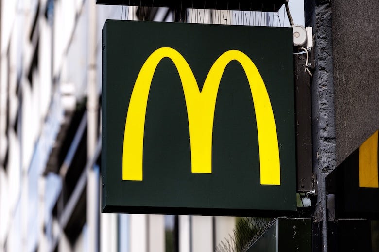 Sign outside of a McDonald’s restaurant