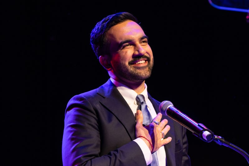 Zohran Mamdani addresses supporters as he won city mayoral election at The Brooklyn Paramount Theater on Nov. 4, 2025