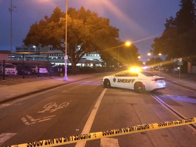 A tense standoff at the Main Jail in San Jose Wednesday after an arrested suspect accesses an officer's gun