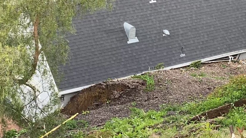 Mudslide displaces family in Pacific Palisades