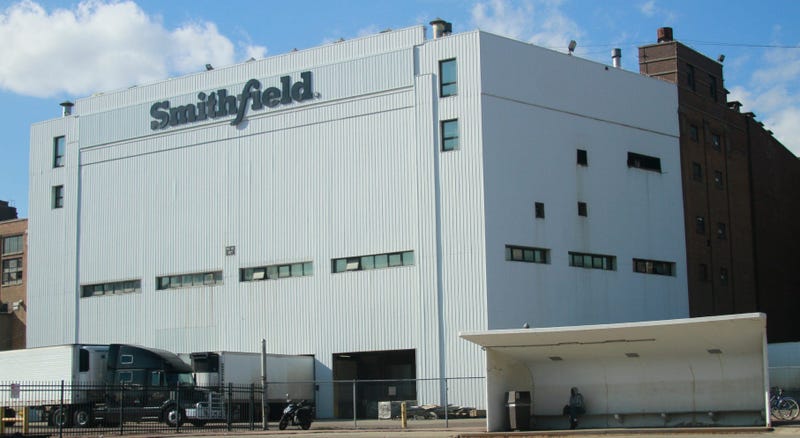 The Smithfield pork processing plant in Sioux Falls, S.D., is seen Wednesday, April 8, 2020