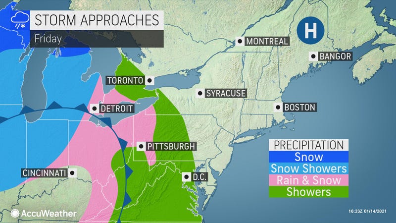 snow coming Friday