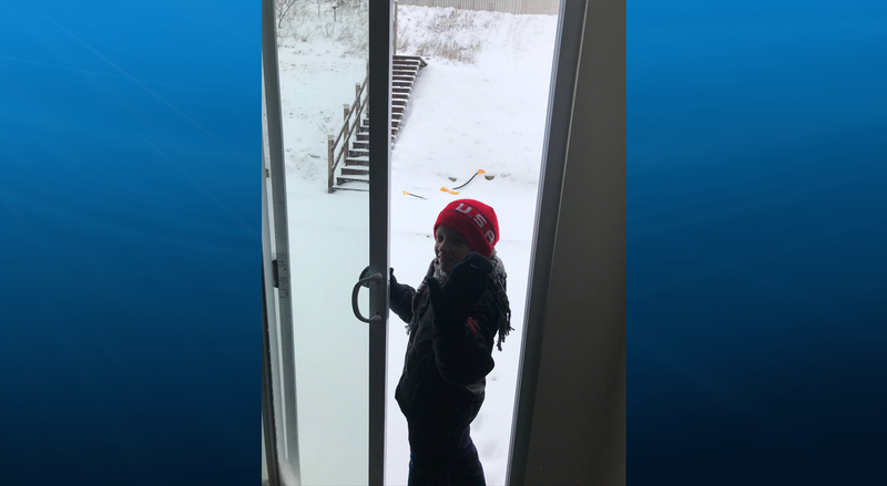 kids in the snow