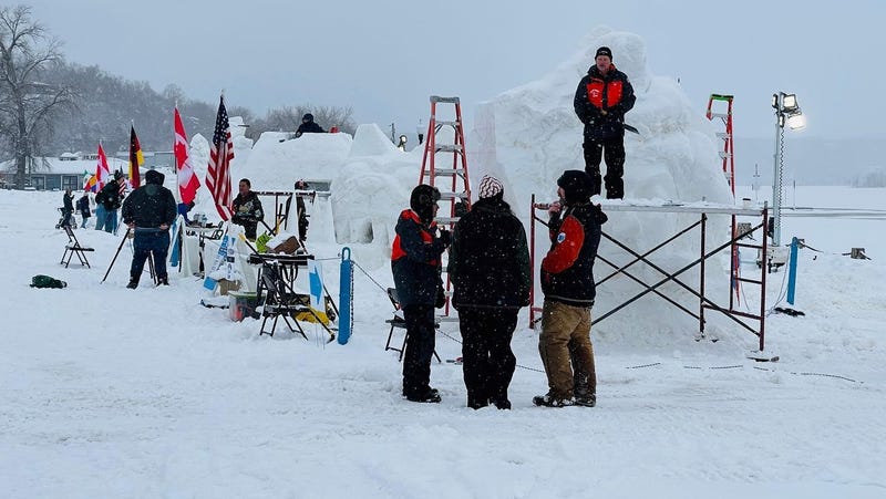 Snow sculpting
