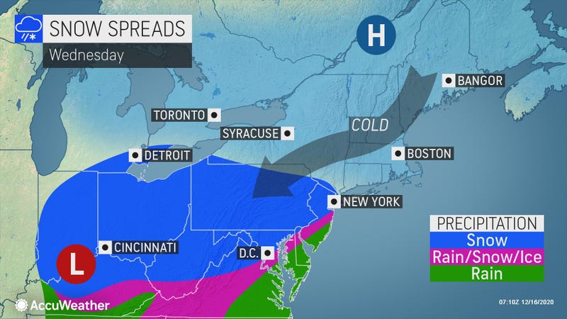 snow in metro Detroit Wednesday