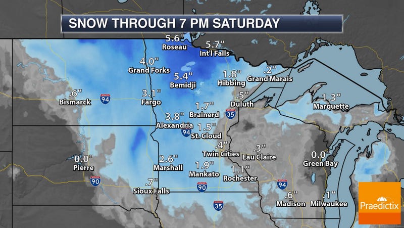 Snowfall map