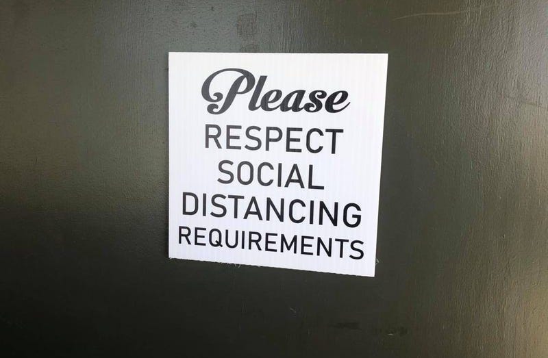 please respect social distancing 