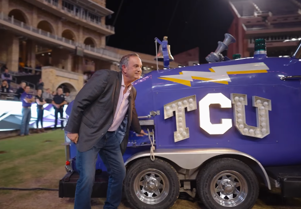 TCU's new football coach arrives at Amon Carter Stadium