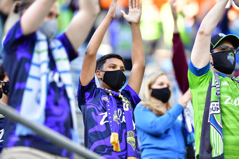 Sounders FC fans at Lumen Field