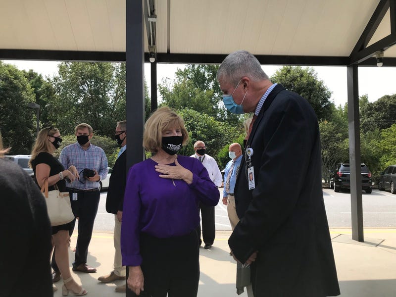 State Superintendent Molly Spearman and Greenville Superintendent Dr. Burke Royster.