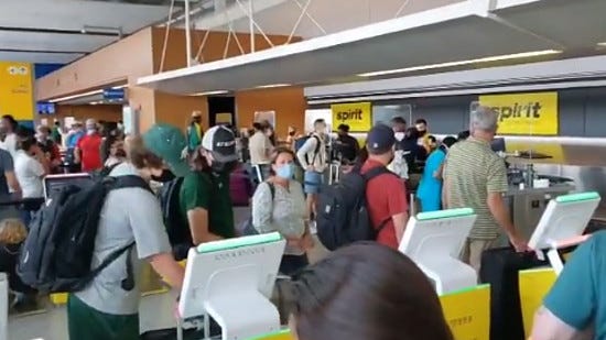 'Never Spirit again': Fed up travelers stuck at Metro Airport due to mass cancelations, delays
