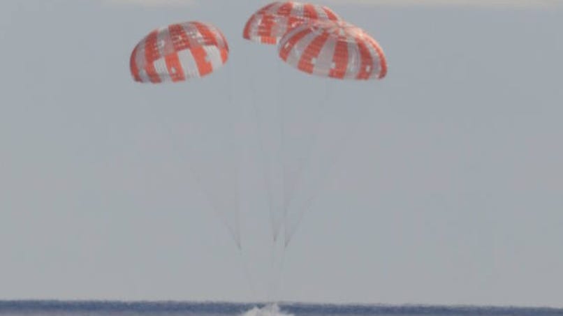 NASA capsule ends with successful splashdown off Baja California coast
