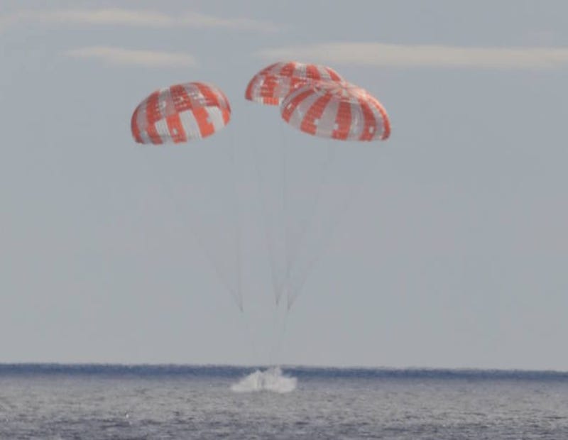 The capsule traveled for a little over 25 days before landing.