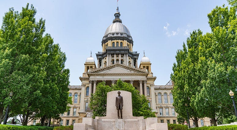 Illinois capital in Springfield