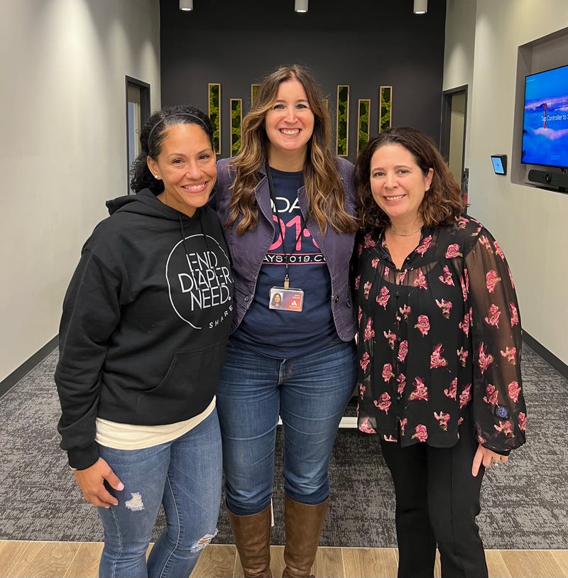 ShareBaby's Valencia Hike & MileOneCares' Amanda Kodeck with Gina Crash