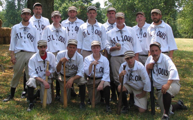 St. Louis Brown Stockings don't smile because they are in 1860 mode and they didn't smile in photos back then.