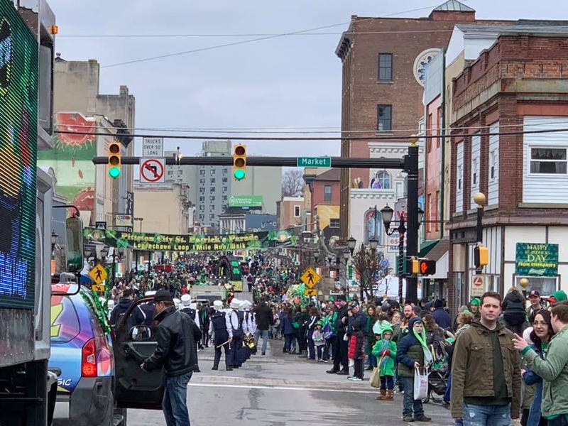 Scranton St. Patrick Parade in March of 2019