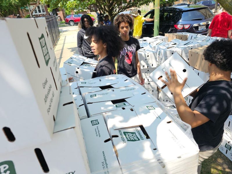 food handed out on south side