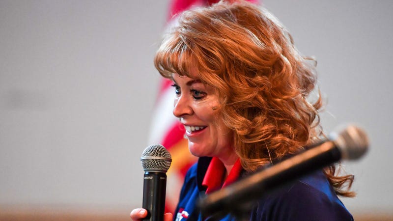 Pennsylvania Secretary Stacy Garrity speaks at a Republican Victory Party. Luzerne County, Pennsylvania 