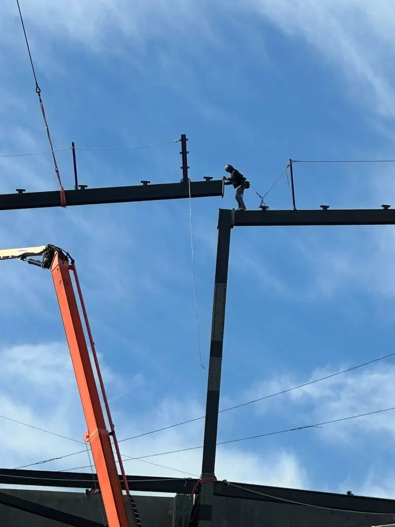 The topping off ceremony for the new Highmark Stadium is Friday.