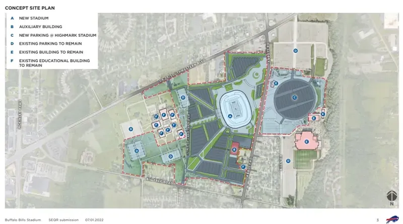 Concept site plan for new Bills stadium released by the county Friday.