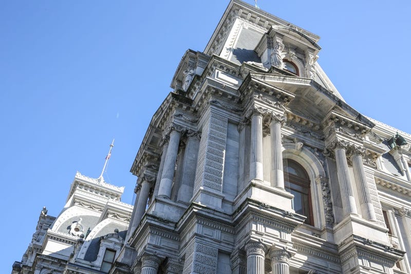 Sculptures around Philadelphia's City Hall by Alexander Milne Calder.